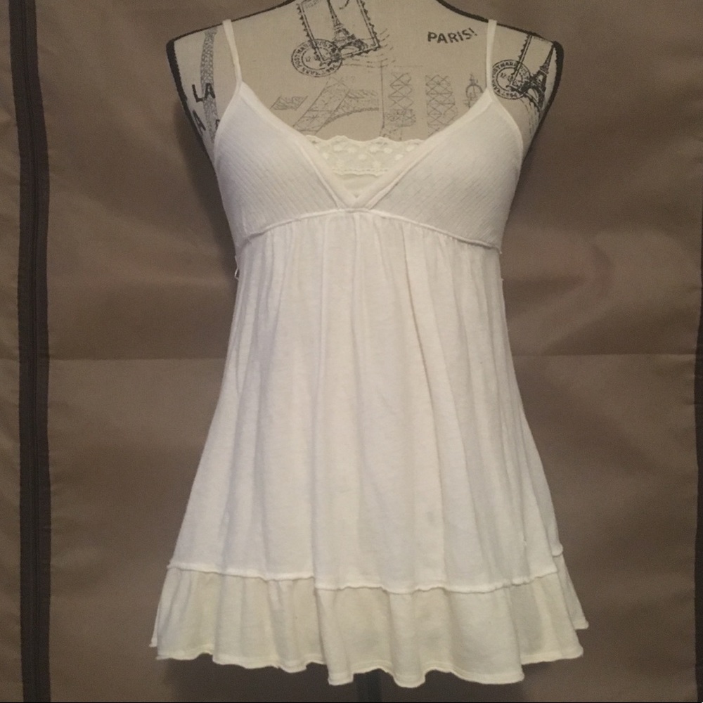White Flowy Tank Top - Picture 4 of 6